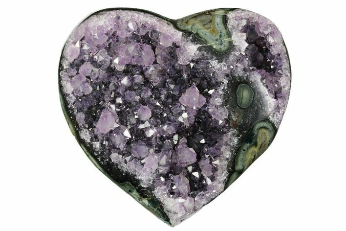 Dark Purple Amethyst Heart - Uruguay #172037